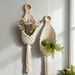 Cotton Rope Water Drop Net Tapestry Nordic Handwoven Bird's Nest Wall Small Flower Pot Plant Storage Hanging Bag_voghion.com