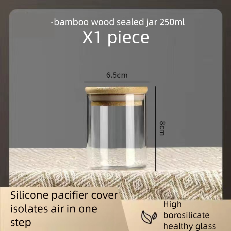 High Borosilicate Glass Food Grade Fresh-Keeping Moisture-Proof High-Temperature Resistant Tea Grain Snack Spice Storage Jar_voghion.com