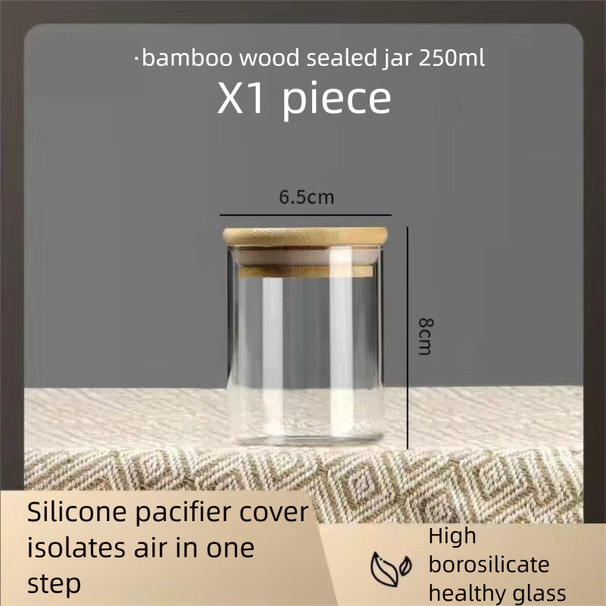 High Borosilicate Glass Food Grade Fresh-Keeping Moisture-Proof High-Temperature Resistant Tea Grain Snack Spice Storage Jar_voghion.com