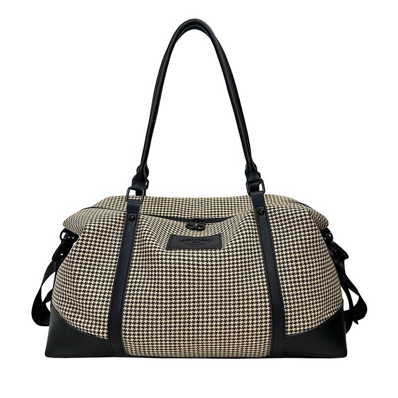 Reesbeutel Handtasche Fräizäit Einfach Gepäck Checker-Typ Outbound Travel Armpit Portable Reesbeutel Trocken a Naass Trennung Einfach Fitnessbeutel_voghion.com