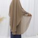 Women's Hijab Front And Back Double Layer Chiffon Swing Solid Color Large Headscarf_voghion.com
