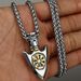 Men's Jewelry Viking Compass Rune Arrow Titanium Steel Pendant Creative Stainless Steel Pendant Necklace_voghion.com