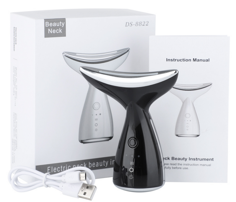 Dispositivo facial de elevação do pescoço, ems, microcorrente, led, terapia de fótons, vibração, massageador facial, anti-rugas, apertado_voghion.com