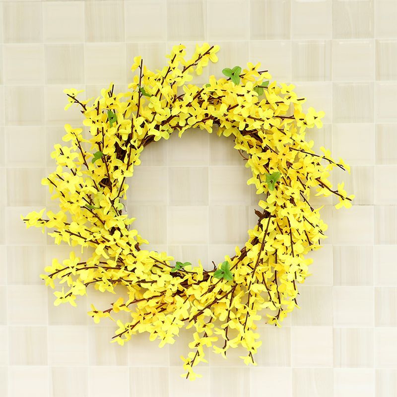 Creative Handmade Woven Door Spring Festival Wreath Day Decoration Wall Hanging Round Vine Circle_voghion.com