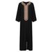 Männerkleeder Robe Hui Clothing Mëttelärmlech gestickte muslimesch Männermantel_voghion.com