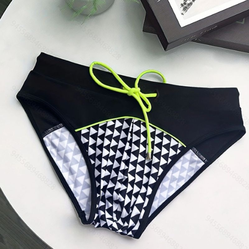 Men's Color-Block Brief Swim Trunks - Fashionable & Sexy Design With Anti-Slip Lining (Quick-Dry & UPF 50+) - Beach & Pool Wear​_voghion.com