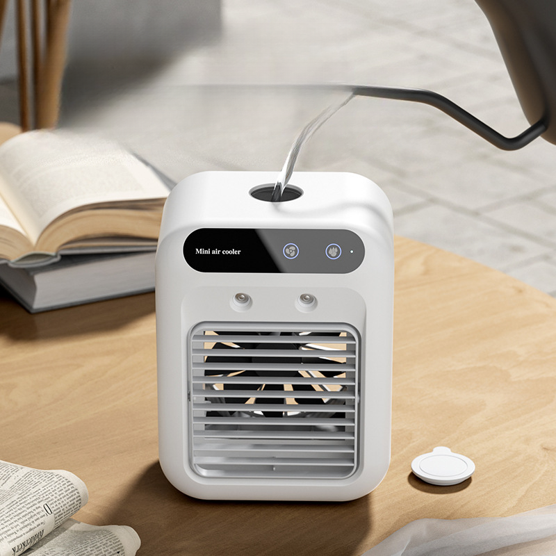 Mini Electric Cooler Air Conditioning Humidifying Spray Office Dormitory Desktop Silent Cooling Fan_voghion.com