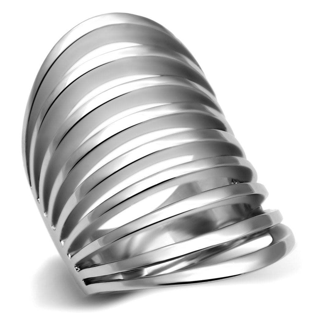 TK665 - High polished (no plating) Stainless Steel Ring with No Stone_voghion.com