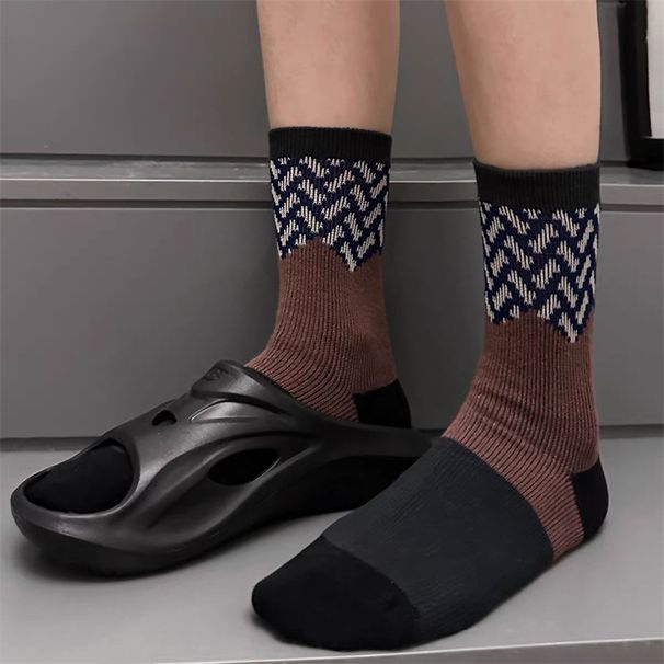 Calzini a righe e a quadri retrò – Morbido cotone lavorato a maglia con doppia cucitura – Traspiranti e comodi – Stile vintage – Design impilabile – Colori multipli_voghion.com