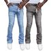 Herren Straight Fit Patch Denim Jeans – Trendy Stacked Pants für europäischen & amerikanischen Streetstyle_voghion.com