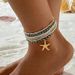 Bohemian Shell Colorful Bead Anklet Set Beach Style Starfish Beaded Foot Jewelry For Women_voghion.com