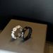 Destiny Star "sparkling Diamond Starry Sky Black And White Couple's Ring, New Fashion, Niche Design, Versatile Ring_voghion.com