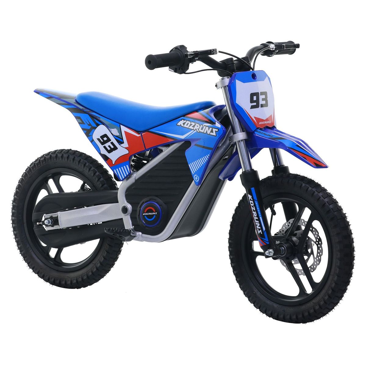 MX-E350 - Motocross Bike For Aged 4-8, 350W Internal Transmission Chassis, Maximum Driving Range Of 18km, RGB Support, Front And Rear Shock Springs And Mechanical Disc Brakes_voghion.com