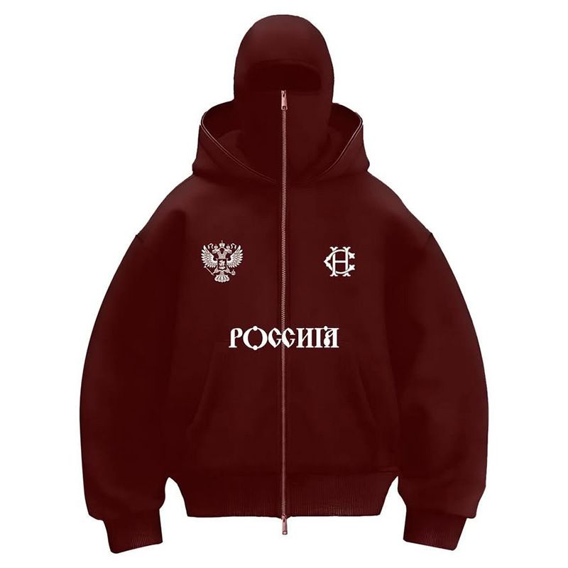 Men's Clothing Trendy Brand Plus Velvet Double Hood Unique Design Hooded Sweatshirt Autumn And Winter New Men And Women Same Style Loose_voghion.com