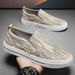 Zapatillas de lona transpirables para hombre, informales, versátiles, planas y sin cordones, de verano, a la moda_voghion.com