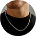 Zilveren/14K vergulde Cubaanse ketting voor mannen en jongens, roestvrijstalen ketting, robuuste, lichtbestendige ketting, sieradencadeaus voor hem, 16/18/20/22/24"_voghion.com