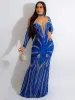 Casual φορέματα IDress 2023 Quality Drilling Diamond Sequin Φόρεμα Κομψό Γυναικείο Μακρύ Maxi Bodycon Party Club Night_voghion.com