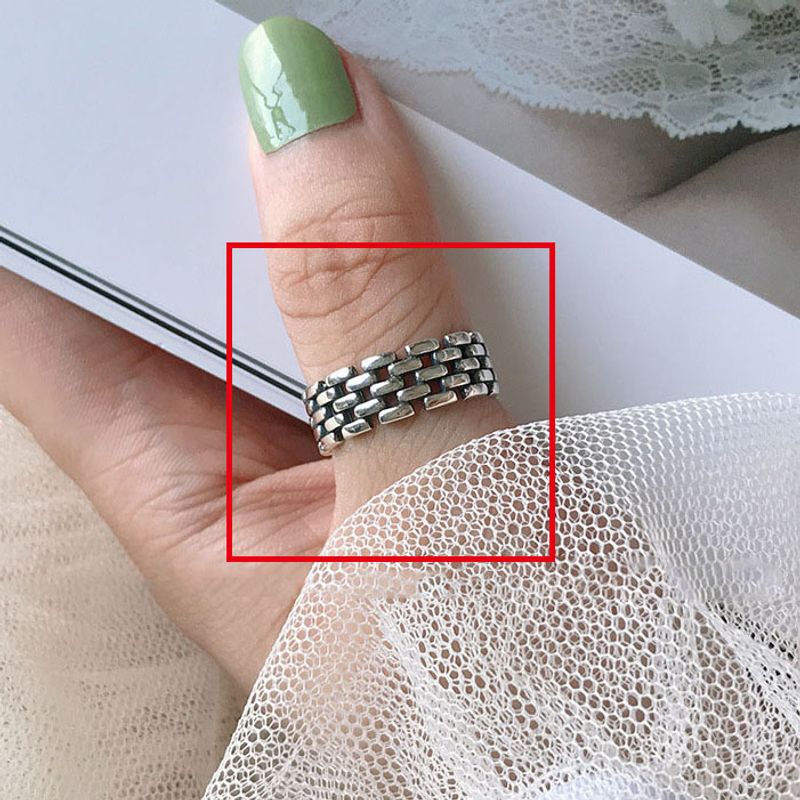 2025 Stile Moda Pollice largo Argento Croce cava Classico Coreano Ragazza Anello Punta delle dita Gioielli all'ingrosso_voghion.com