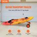 VEVOR Heavy Duty Kayak Cart, 280lbs Load Capacity, Detachable Canoe Trolley Cart with 10'' Solid Tires, Adjustable Width & Top Foam Protection, for Ka_voghion.com
