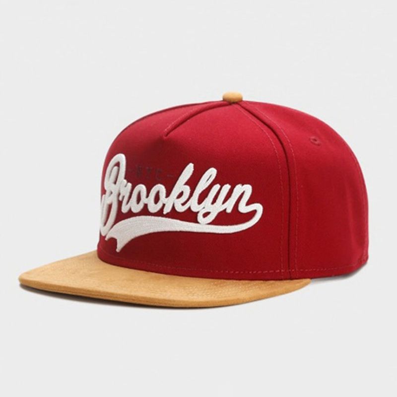 BROOKLYN Hat Summer Autumn Unisex Baseball Cap Red Embroidered Sun_voghion.com