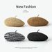 Französische Retro-Baskenmütze aus Grasgewebe für Damen, Internet-Berühmtheit, gleicher Stil, künstlerischer Malerhut, atmungsaktiver Strohhut für Damen im Sommer_voghion.com