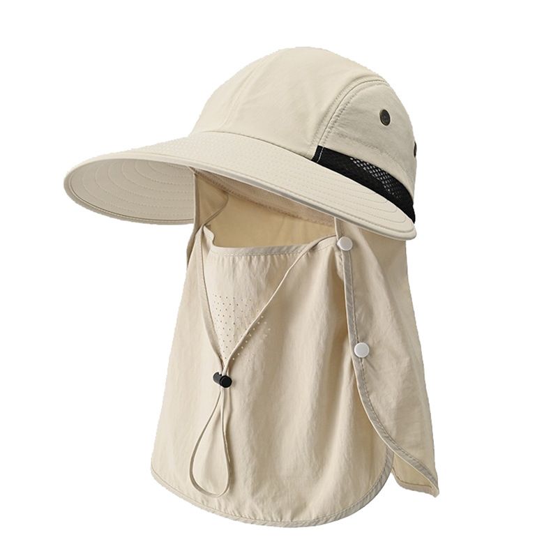 Hot Sale Visserij Brede Rand Emmer met Nekhoes Snel Droog Buitensport Jungle Wandelhoed Mannen Vissers Zon Beschermd Pet_voghion.com