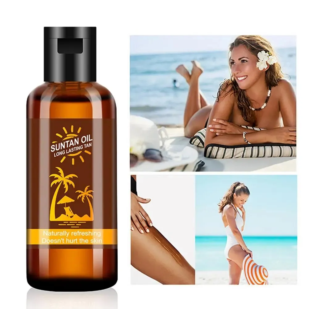 Bronzer Tan Self Tanning Oil Tan Enhancer Intense Moisturizer Body Face Sunbathing Tanning Sunless Natural Tanner 35ml Lotion_voghion.com