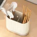 Household Kitchen Chopstick Holder Spoon Storage Box Drain Rack Wall Mounted Non Perforated Countertop Tableware Chopstick Cage_voghion.com