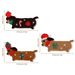 Unisex new crochet kit material package doll Christmas sausage dog hairpin handmade diy weaving Christmas_voghion.com