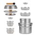Set di pentole da campeggio in acciaio inossidabile 304 - Kit da cucina portatile per esterni con pentola per zuppa, padella e utensili compatti per picnic, viaggi su strada_voghion.com