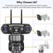 Telecamera di sorveglianza solare QL22 True Three-Eye Three-View a 360 gradi, wireless, intelligente, WiFi/4G, con cupola a proiettile integrata_voghion.com