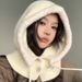 Korean Balaclava For Women Winter Warm Scarf Integrated Couple Style Ear Protection Knitted Hat_voghion.com