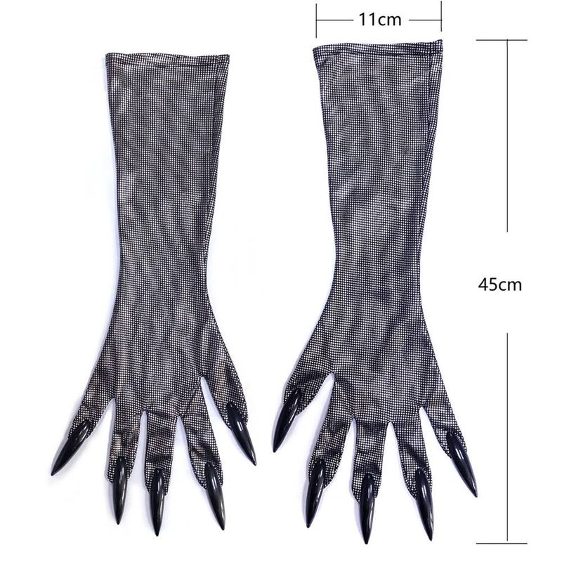 Halloween Diamond Cat Mask Glove Set, Diamond-encrusted Sexy Cat Girl Set, Dance Party Costume Props_voghion.com