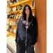 001 Korean Style Casual Sportswear For Women, Spring And Autumn, Lazy Style, Loose Fit, Slimming Hooded Sweatshirt Two-Piece_voghion.com