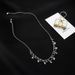 Vendite calde ANENJERY Argento Colore Goccia Zircone Choker Per Le Donne Clavicola Catena Collana Gioielli Regali S-N245_voghion.com