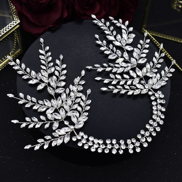 Νυφική κεφαλή Χειροποίητη στρας Απαλή ζώνη κεφαλής Κορδέλα κεφαλής Κοσμήματα αξεσουάρ νυφικού_voghion.com