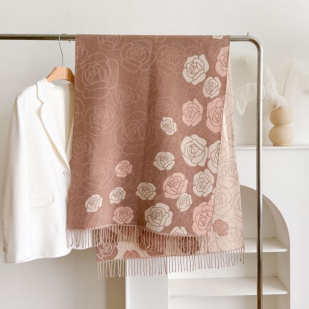 2024 Nuova sciarpa in cashmere stampata versatile alla moda autunnale e bifacciale, scialle caldo di lusso invernale per_voghion.com