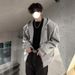 Niche Metal Zipper Deconstruction Hooded Sweater Men's Autumn And Winter Ruffian Handsome High-end Shoulder Padded Jacket Jacket Tide_voghion.com