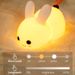 1PC Touch Rabbit Night Lights Silicone Dimmerabile USB Ricaricabile Lampade per Bambini Regali per Bambini Cartone Animato Carino Animale Coniglio Lampada da Notte_voghion.com
