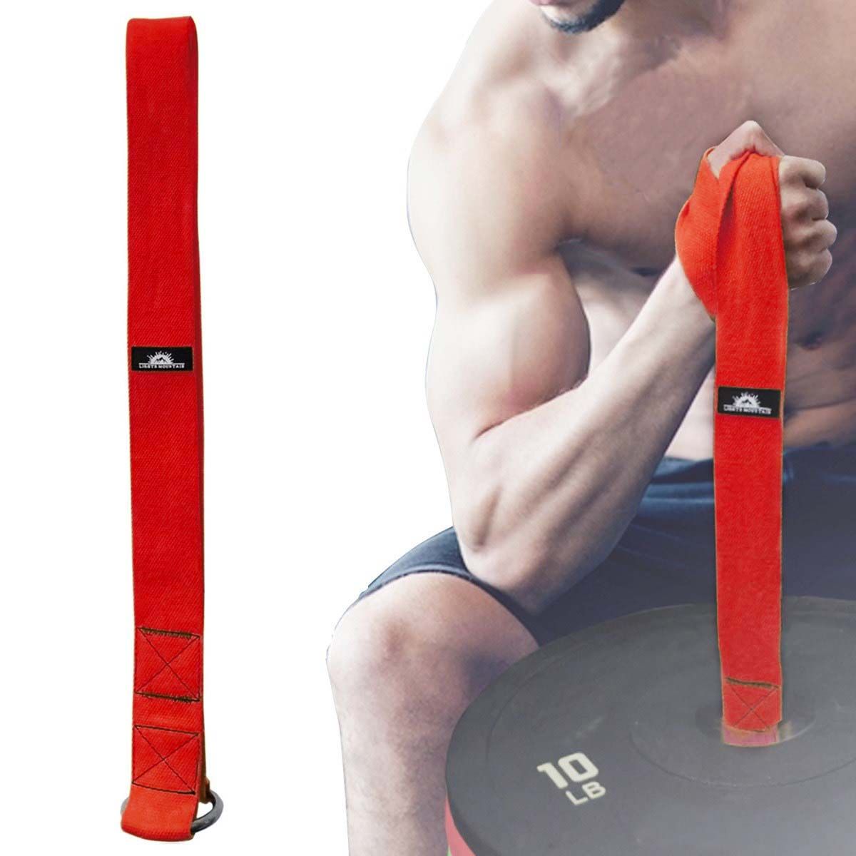 Popruh na páku pro kotouče na činku, nakládací popruh na předloktí, cvičení na paži, těžká domácí posilovna, fitness vybavení_voghion.com