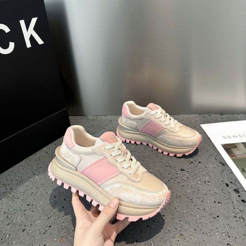 Forrest Gump Damen 2024 Frühling Neues Echtleder Dicke Sohle Sportlicher Stil Lässig Vielseitig Leicht Anti-Rutsch_voghion.com