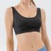 Reggiseno fitness push-up antiurto ad alta resistenza elastico aderente da donna in denim per yoga_voghion.com