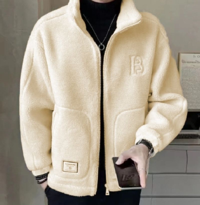 Men's Clothing 2025 NEW New Men's Clothing Lamb Fleece Jacket Plus Velvet Thickened Jacket Men Autumn And Winter Men's Casual Clothing Trendy Coat_voghion.com