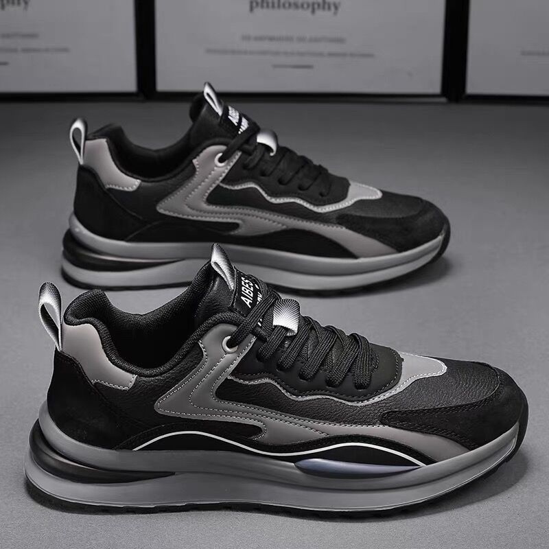 Trendy Men's Tall-increasing Sneaker With Dad Shoe Design_voghion.com