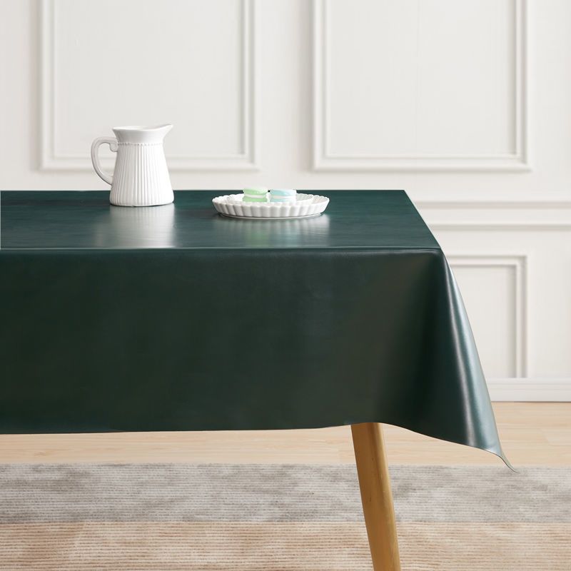 Luxury Leather Tablecloth - Wash-Free Square Table Cover For Dining & Coffee Tables, Elegant & Easy-Clean Home Decor_voghion.com