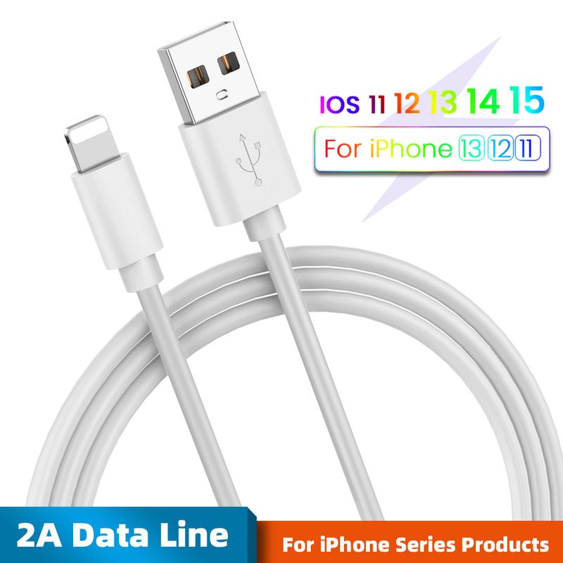2A Fast Charging USB Cable for iPhone Mobile Phone Data Cord Quick Charge Cable for iPhone 13 12 11 Pro Max XS_voghion.com