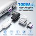 100 W-os USB C - C típusú mágneses adapter 480 Mbps 5A gyorstöltésű C típusú mágneses átalakító mágneses kábel, derékszögű USB csatlakozóval_voghion.com