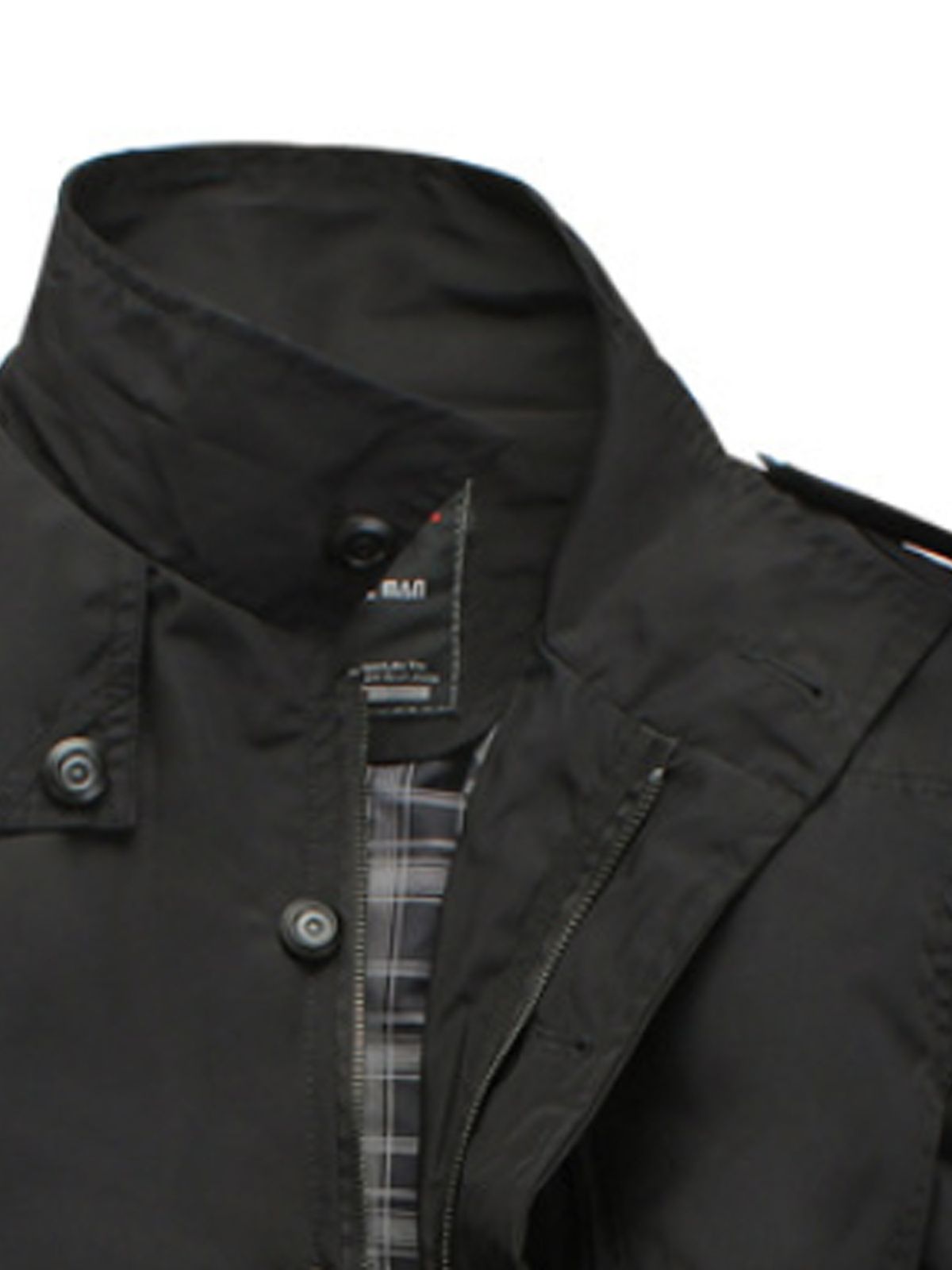 Men's Casual Stand-Up Collar Zipper & Snap Button Jacket - Lightweight Polyester Softshell Coat For Spring/Fall, Regular_voghion.com