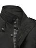 Men's Casual Stand-Up Collar Zipper & Snap Button Jacket - Lightweight Polyester Softshell Coat For Spring/Fall, Regular_voghion.com
