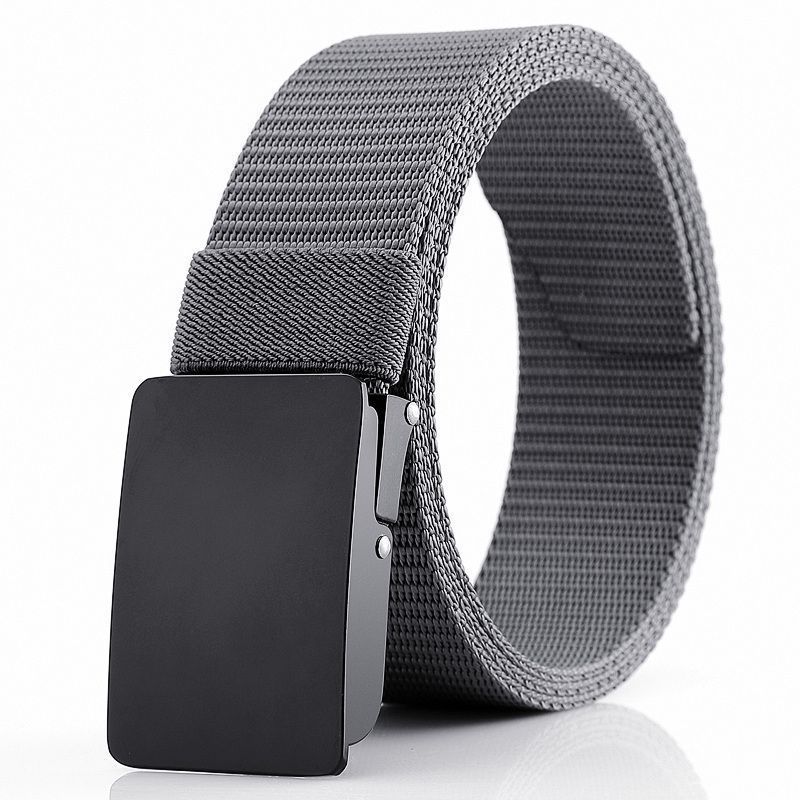 Automatic Buckle Canvas Casual Business Workwear Simple Versatile Nylon Woven Men's Belt_voghion.com